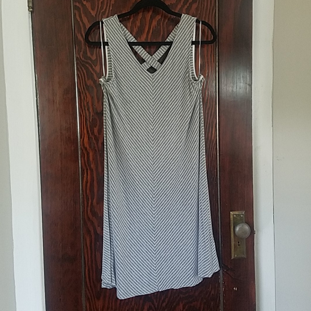 Grey Chevron Dress